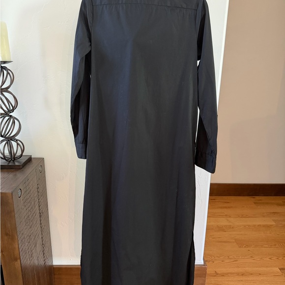 NWOT Banana Republic Black Poplin Maxi Shirtdress in Black (Size XS) - Picture 11 of 13